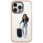 Woman Black Haired With Baggage Kryt iPhone 14 Pro Tok