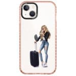 Woman Blonde With Baggage iPhone 14 Tok