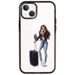 Woman Brunette With Baggage iPhone 13 Tok