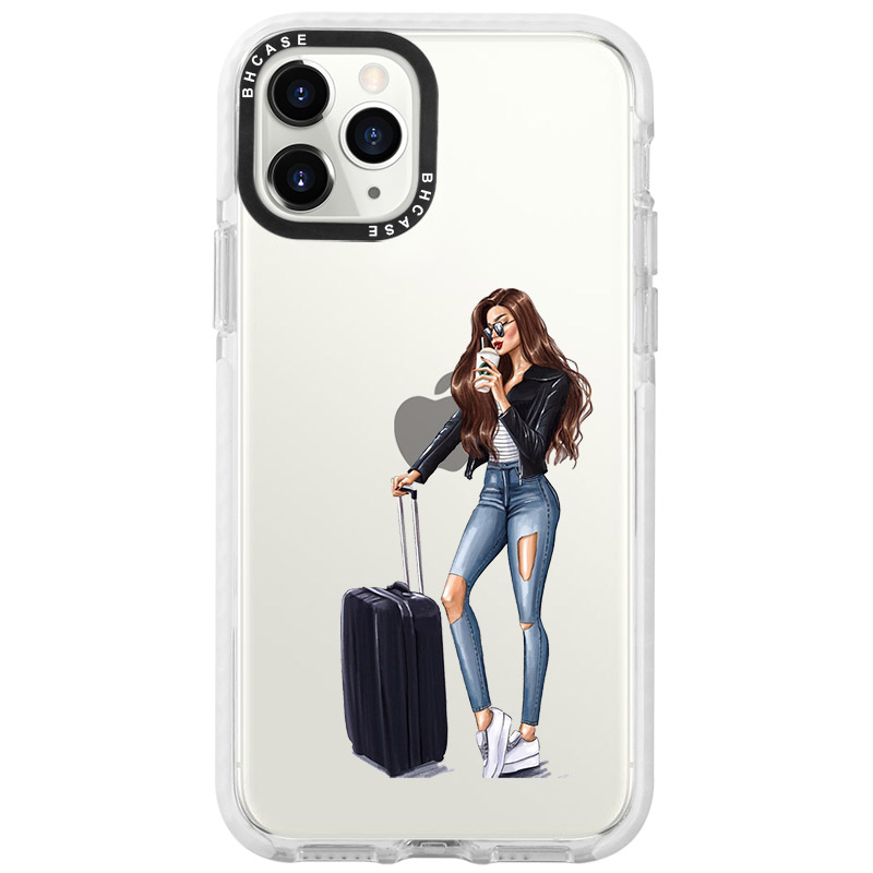 Woman Brunette With Baggage iPhone 11 Pro Tok