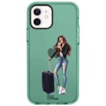 Woman Brunette With Baggage iPhone 12/12 Pro Tok