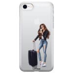 Woman Brunette With Baggage iPhone 8/7/SE 2020/SE 2022 Tok
