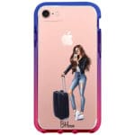 Woman Brunette With Baggage iPhone 8/7/SE 2020/SE 2022 Tok