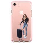 Woman Brunette With Baggage iPhone 8/7/SE 2020/SE 2022 Tok