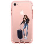 Woman Brunette With Baggage iPhone 8/7/SE 2020/SE 2022 Tok