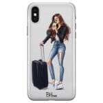Woman Brunette With Baggage iPhone X/XS Tok
