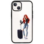 Woman Redhead With Baggage iPhone 13 Tok