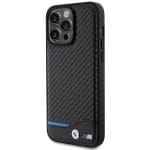 BMW BMHCP15X22NBCK Black Leather Carbon iPhone 15 Pro Max Tok