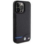 BMW BMHCP15X22NBCK Black Leather Carbon iPhone 15 Pro Max Tok