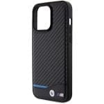 BMW BMHCP15X22NBCK Black Leather Carbon iPhone 15 Pro Max Tok