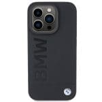 BMW BMHCP15XSLLBK Black Leather Hot Stamp iPhone 15 Pro Max Tok
