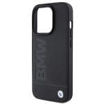 BMW BMHCP15XSLLBK Black Leather Hot Stamp iPhone 15 Pro Max Tok