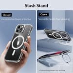 ESR Classic Kickstand Halolock MagSafe Clear iPhone 15 Pro Max Tok