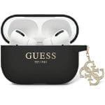 Guess GUAP2LECG4K Black Liquid Silicone Glitter Triangle Charm AirPods Pro 2 Tok