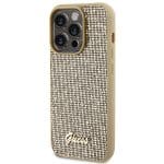 Guess GUHCP15LPMSDGSD Gold Hardcase Disco Metal Script iPhone 15 Pro Tok