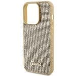 Guess GUHCP15LPMSDGSD Gold Hardcase Disco Metal Script iPhone 15 Pro Tok