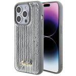 Guess GUHCP15LPSFDGSS Silver Hardcase Sequin Script Metal iPhone 15 Pro Tok
