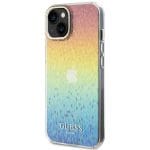 Guess GUHCP15SHDECMI Rainbow Hardcase IML Faceted Mirror Disco Iridescent iPhone 15 Tok