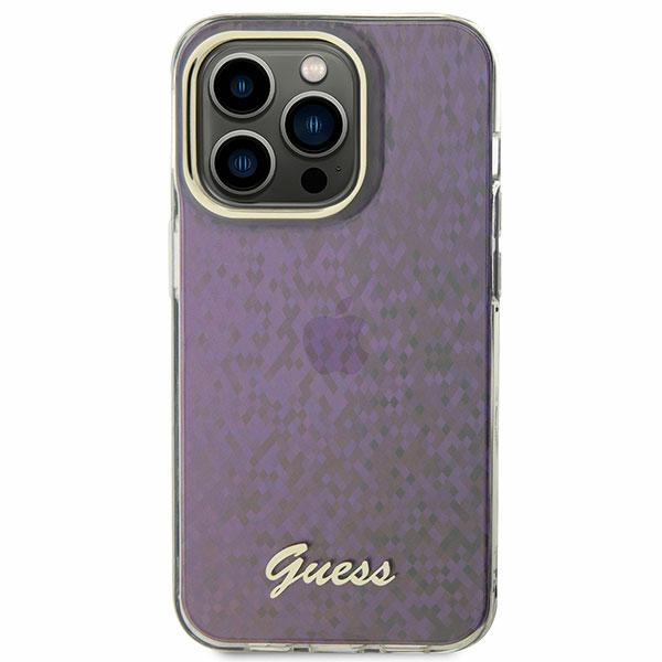 Guess GUHCP15SHDECMP Pink Hardcase IML Faceted Mirror Disco Iridescent iPhone 15 Tok