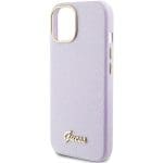 Guess GUHCP15SPGMCSL Lilac Hardcase Glitter Glossy Script iPhone 15 Tok