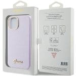 Guess GUHCP15SPGMCSL Lilac Hardcase Glitter Glossy Script iPhone 15 Tok