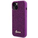 Guess GUHCP15SPMSDGSF Fuschia Hardcase Disco Metal Script iPhone 15 Tok
