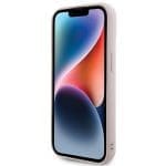 Guess GUHCP15SPSQSQSP Pink Hardcase Quilted Metal Logo iPhone 15 Tok