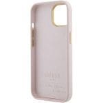 Guess GUHCP15SSMBSLP Pink Hardcase Silicone Script Metal Logo & Frame iPhone 15 Tok