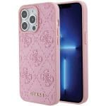 Guess GUHCP15XP4EPMP Pink Hardcase Leather 4G Stamped iPhone 15 Pro Max Tok