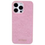 Guess GUHCP15XP4EPMP Pink Hardcase Leather 4G Stamped iPhone 15 Pro Max Tok