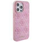 Guess GUHCP15XP4EPMP Pink Hardcase Leather 4G Stamped iPhone 15 Pro Max Tok