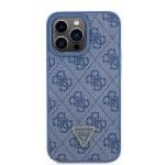 Guess GUHCP15XP4TDPB Blue Hardcase Leather 4G Triangle Strass iPhone 15 Pro Max Tok
