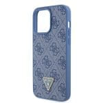 Guess GUHCP15XP4TDPB Blue Hardcase Leather 4G Triangle Strass iPhone 15 Pro Max Tok
