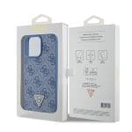 Guess GUHCP15XP4TDPB Blue Hardcase Leather 4G Triangle Strass iPhone 15 Pro Max Tok