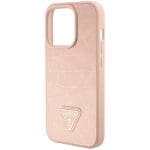 Guess GUHCP15XPCRTHCP Pink Hardcase Croco Triangle Metal Logo iPhone 15 Pro Max Tok