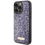 Guess GUHCP15XPFGSBSP Purple Hardcase Rhinestone Metal Logo iPhone 15 Pro Max Tok