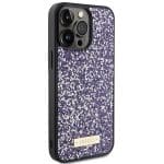 Guess GUHCP15XPFGSBSP Purple Hardcase Rhinestone Metal Logo iPhone 15 Pro Max Tok