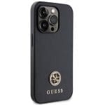 Guess GUHCP15XPS4DGPK Black Hardcase Strass Metal Logo iPhone 15 Pro Max Tok