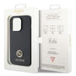 Guess GUHCP15XPS4DGPK Black Hardcase Strass Metal Logo iPhone 15 Pro Max Tok