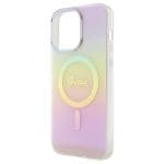 Guess GUHMP15LHITSP Pink Hardcase IML Iridescent MagSafe iPhone 15 Pro Tok
