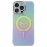Guess GUHMP15LHITSQ Turquoise Hardcase IML Iridescent MagSafe iPhone 15 Pro Tok