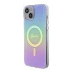 Guess GUHMP15SHITSU Purple Hardcase IML Iridescent MagSafe iPhone 15 Tok