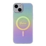 Guess GUHMP15SHITSU Purple Hardcase IML Iridescent MagSafe iPhone 15 Tok