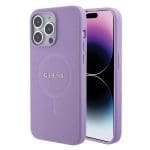 Guess GUHMP15XPSAHMCU Purple Hardcase Saffiano MagSafe iPhone 15 Pro Max Tok