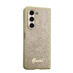 Guess PC/TPU Glitter Flakes Metal Logo Gold Samsung Galaxy Z Fold 5 Tok