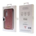 Guess PC/TPU Glitter Flakes Metal Logo Pink Samsung Galaxy Z Fold 5 Tok