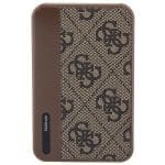 Guess Powerbank 15W GUPB5LP4GEGW 5000mAh Brown 4G Leather Metal Logo