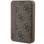 Guess Powerbank 15W GUPB5LP4GEGW 5000mAh Brown 4G Leather Metal Logo
