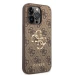 Guess PU 4G Metal Logo Brown iPhone 15 Pro Tok