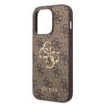 Guess PU 4G Metal Logo Brown iPhone 15 Pro Tok